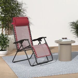 Red Reclining Outdoor Chair